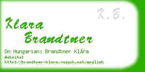 klara brandtner business card